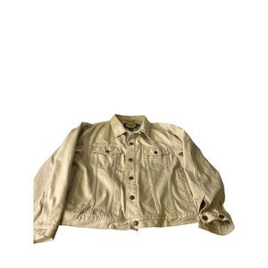 Cabelas Womens Beige Denim Jacket Size XL Reg SKU 8699